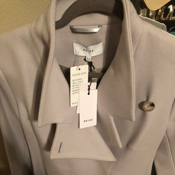 REISS Belted Longline Coat in Parchment.sold‼️‼️ - Picture 5 of 8